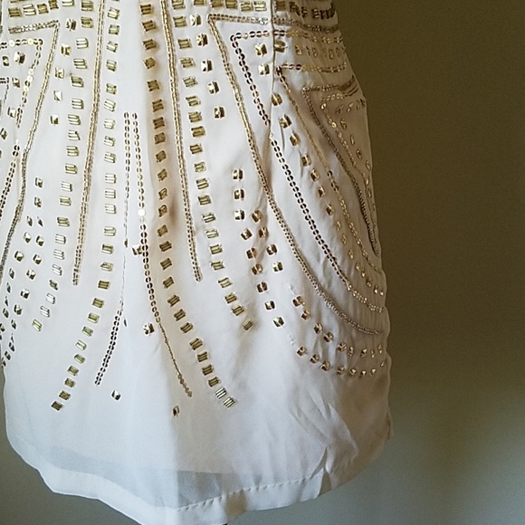 h&m // nude and gold dress - Picture 3 of 5